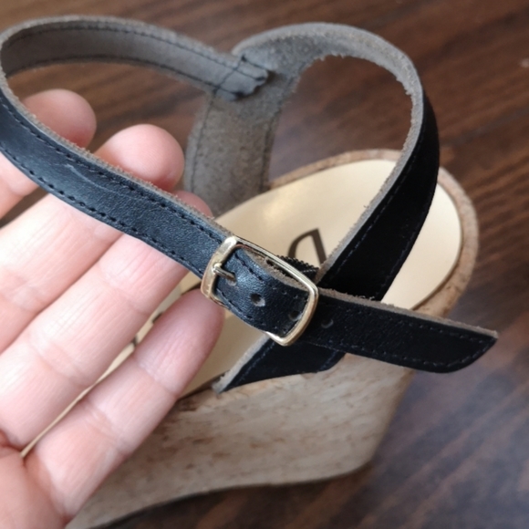 Cork platform heeled sandals EUR 36 in black - Picture 5 of 11